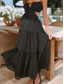 cheap Plain Dress-Women&#039;s Maxi Dress A Line Dress Sundress Solid Color Slip Dress Off The Shoulder Dress Vacation Beach Vacation Daily Holiday Regular Fit Graphic Sleeveless Strap Black White Yellow Blue Summer