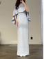 ieftine Rochii Party-Pentru femei Rochie Lunga Rochie Maxi Rochie teacă Elegant Stilat Nuntă Petrecere Logodnă Fit regulat Culoare solidă Manșon scurt Stil Nautic Albastru celest Vară Primăvară Toamnă Iarnă