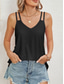 billiga Damlinnen och blusar-Kvinnors Camisole Tank Top Enfärgad Stilig Avslappnad Uthen Rem Regelbundna Toppar Daglig Ögla Salvia Grön Svart Vit Rosa Marinblå Sommar Vår