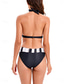 voordelige Bikinisets-Dames Zwemkleding Bikini 2 stuks Brutaal Zwempak Blote rug Slank Vakantie Strand Kleding Bloemig Geometrisch Halternek Mouwloos Badpakken