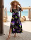 cheap Art&amp;Design Dress-St. Patrick Women&#039;s Maxi Dress T Shirt Dress Tee Dress Sundress Shift Dress Bohemia Vacation Party Holiday Regular Fit Vintage Short Sleeve Crew Neck Purple Summer Spring