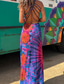 cheap Vacation Dresses-Women&#039;s Long Dress Maxi Dress Casual Dress Summer Dress Fashion Outdoor Party Holiday Regular Fit Geometric Sleeveless Straps Black Red Blue Summer Spring