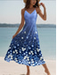 ieftine Rochii florale-Pentru femei Rochie Maxi Rochie A line Rochie Slip Vacanță Casual Vacanță Casual Zilnic Fit regulat Ombre Floral Grafic Fără manșon În V Albastru piscină Vară Primăvară