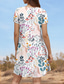 cheap Floral Dress-Women&#039;s Mini Dress Casual Dress Elegant Stylish Casual Vacation Daily Regular Fit Ditsy Floral Short Sleeve Crew Neck White Summer