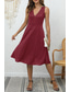 cheap Cocktail Dress-Women&#039;s Midi Dress Party Dress Cocktail Dress Fashion Party Birthday Date Regular Fit Plain Sleeveless V Neck Black Wine Blue Dark Green Summer