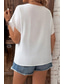 cheap Lace Tops-Women&#039;s Blouse Lace Tops Plain Stylish Short Sleeve V Neck Regular Tops Daily Going out Lace White Summer