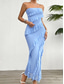cheap White Casual Dresses-Women&#039;s Long Dress Maxi Dress White Dress Prom Dress Party Dress Cocktail Dress Fashion Modern Festival Dress Wedding Party Special Occasion Regular Fit Plain Sleeveless Strapless White Pink Blue