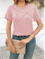 cheap Plain tee-Women&#039;s T Shirt Solid Color Plain Fashion Modern Casual Short Sleeve Crew Neck Regular Tops Daily Weekend Black Pink Brown Gray Summer