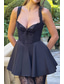cheap White Graduation Dresses-Women's Mini Dress White Dress Graduation Dress Slip Dress Fashion Birthday Graduation Date Regular Fit Plain Sleeveless Spaghetti Strap Blue Black White Yellow Summer