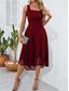 levne černé midi šaty-Dámské Mini šaty Šaty na promoci Šaty na párty Letní šaty Slip Dress Elegantní Módní Párty Svatební host Koktejlový večírek Běžný Bez vzoru Bez rukávů Špagetová ramínka Černá Fialová Léto