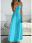 economico Vestito Semplice-Abito Maxi da Donna Abito Estivo Abito A-Line Abito Scivoloso Vacanza Casual Vacanza Quotidiana Spiaggia Regolare Fit Colore Solido Grafico Semplice Senza Maniche Collo a V Nero Bianco Giallo Vino