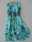 abordables Robe Fleurie-Femmes Robe Midi Robe fourreau Robe d&#039;été Vacances Occasionnel Chaussures de plage Quotidien Fête Sortir Graphique manche longue Revers Jaune Rose Claire Bleu Vert Été Printemps