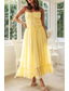 cheap White Casual Dresses-Women&#039;s Midi Dress White Dress Slip Dress Fashion Graduation Date Going out Regular Fit Plain Sleeveless Spaghetti Strap White Yellow Summer