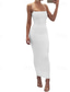 abordables Robes de Diplôme-Femmes Robe Midi Robe Blanche Robe de remise des diplômes Robe de Soirée Robe Nuisette Élégant Mode Soirée Anniversaire Fête Coupe régulière Uni Sans manches Bretelles spaghetti Noir Blanche Rouge Été