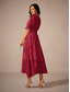 preiswerte abendkleider-Damen Maxikleid Cocktailkleid Kleid für Hochzeitsgäste Halbformelles Kleid A Linie Kleid Elegant Arbeit Geburtstag Flattrige Ärmel Hochzeitsgast Cocktailparty Formeller Abend Normale Passform