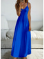 economico Vestito Semplice-Abito Maxi da Donna Abito Estivo Abito A-Line Abito Scivoloso Vacanza Casual Vacanza Quotidiana Spiaggia Regolare Fit Colore Solido Grafico Semplice Senza Maniche Collo a V Nero Bianco Giallo Vino