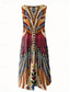 preiswerte Boho Kleider-Damen Minikleid Casual kleid Ethnisches Kleid Minikleid Sommerkleid Böhmen Urlaub Vintage Urlaub Täglich Festtage Regular Fit Graphic Ditsy Blumig Ärmellos Rundhalsausschnitt Orange Sommer