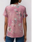 cheap Floral tee-Women&#039;s T Shirt Floral Graphic Stylish Casual Short Sleeve V Neck Regular Tops Daily Weekend Print Pink Summer Spring