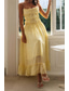 cheap White Casual Dresses-Women&#039;s Midi Dress White Dress Slip Dress Fashion Graduation Date Going out Regular Fit Plain Sleeveless Spaghetti Strap White Yellow Summer