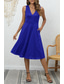 cheap Cocktail Dress-Women&#039;s Midi Dress Party Dress Cocktail Dress Fashion Party Birthday Date Regular Fit Plain Sleeveless V Neck Black Wine Blue Dark Green Summer