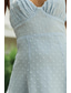 abordables Robes de Diplôme-Femmes Mini Robe Robe Blanche Robe de remise des diplômes Robe Nuisette Mode Moderne Extérieur Anniversaire Date Coupe régulière Uni Sans manches Bretelles spaghetti Blanche Bleu clair Été