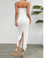 cheap White Casual Dresses-Women&#039;s Long Dress Maxi Dress White Dress Prom Dress Party Dress Cocktail Dress Fashion Modern Festival Dress Wedding Party Special Occasion Regular Fit Plain Sleeveless Strapless White Pink Blue