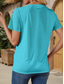 זול טי-שירט פשוטה-בגדי ריקוד נשים חולצה קצרה דפוס צבע אחיד אחיד מסוגנן יום יומי שרוולים קצרים צווארון עגול קצר חולצות רגילות יומי שחור לבן יין כחול נייבי כחול סקיי קיץ אביב