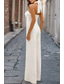 cheap Party Jumpsuits-Women&#039;s Normal Jumpsuit Elegant Solid Color Sleeveless Halter Neck Backless Party Regular Fit Black White Red Summer