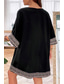 cheap Boho Dress-Women&#039;s Mini Dress Boho Dress Print Dress Fashion Classic Daily Beach Weekend Regular Fit Flower Half Sleeve V Neck Black Summer