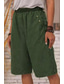cheap Cotton Linen Shorts-Women&#039;s Cotton Linen Shorts Shorts Slacks Streetwear Casual Short Natural Plain Pocket Breathability Soft Micro-elastic Outdoor Daily Wear Navy Black White Army Green Summer Regular Fit