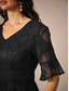 preiswerte abendkleider-Damen Maxikleid Cocktailkleid Kleid für Hochzeitsgäste Halbformelles Kleid A Linie Kleid Elegant Arbeit Geburtstag Flattrige Ärmel Hochzeitsgast Cocktailparty Formeller Abend Normale Passform