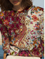 abordables Camiseta floral-Mujer Blusa Graphic Cachemir Elegante Bohemia Casual Manga Larga Cuello Barco Tops regulares Diario Noche Ropa de playa Estampado Arco Iris Verano Primavera