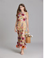 cheap Semi-formal / Cocktail-Mermaid / Trumpet Quinceanera Dresses Elegant Dress Wedding Wedding Guest Ankle Length Short Sleeve Crew Neck with Embroidery