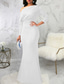cheap White Graduation Dresses-Women's Long Dress Maxi Dress Prom Dress Party Dress Elegant Fashion Party Going out Regular Fit Plain Long Sleeve One Shoulder Black White Wine Summer