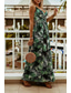 cheap Casual Floral Dresses-Women&#039;s Long Dress Maxi Dress Slip Dress Print Dress Fashion Outdoor Holiday Tea Party Regular Fit Flower Sleeveless Spaghetti Strap Black White Green Summer
