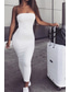 cheap White Graduation Dresses-Women&#039;s Midi Dress White Dress Graduation Dress Bodycon Fashion Outdoor Birthday Date Regular Fit Plain Sleeveless Strapless Black White Army Green Red Summer