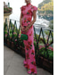 cheap Casual Floral Dresses-Women&#039;s Long Dress Maxi Dress Party Dress Cheongsam Dress Fashion Outdoor Party Tea Party Regular Fit Flower Sleeveless Stand Collar Black Red Apricot Summer