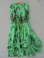abordables Robe Fleurie-Femmes Robe Midi Robe fourreau Robe d&#039;été Vacances Occasionnel Chaussures de plage Quotidien Fête Sortir Graphique manche longue Revers Jaune Rose Claire Bleu Vert Été Printemps