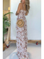 voordelige vakantie jumpsuit-Dames Normaal Jumpsuit Streetwear Bloemig Spaghettiband V-hals Afdrukken Straat Dagelijks Normale pasvorm Blozend Roze blauw Khaki Zomer