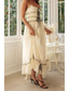 cheap White Casual Dresses-Women&#039;s Midi Dress White Dress Slip Dress Fashion Graduation Date Going out Regular Fit Plain Sleeveless Spaghetti Strap White Yellow Summer