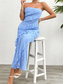 cheap White Casual Dresses-Women&#039;s Long Dress Maxi Dress White Dress Prom Dress Party Dress Cocktail Dress Fashion Modern Festival Dress Wedding Party Special Occasion Regular Fit Plain Sleeveless Strapless White Pink Blue