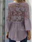 voordelige Kant Tops-Dames Blouse Effen Kleur Stijlvol Casual Lange mouw V-hals Normale tops Dagelijks Knop Zwart Wit Rood Paars Groen Zomer Lente