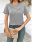cheap Plain tee-Women&#039;s T Shirt Solid Color Plain Fashion Modern Casual Short Sleeve Crew Neck Regular Tops Daily Weekend Black Pink Brown Gray Summer