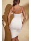 cheap White Graduation Dresses-Women&#039;s Midi Dress White Dress Graduation Dress Bodycon Slip Dress Fashion Vacation Birthday Holiday Regular Fit Plain Sleeveless Spaghetti Strap Black White Wine Red Summer
