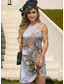 ieftine rochie Kentucky-Kentucky Derby Pentru femei Rochie Mini Rochie A line Rochie halter Rochie fără spate cocktail Rochii Semi Formale Kentucky Derby Vacanță Zilnic Concediu Fit regulat Grafic Fluture Fără manșon În V