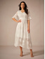 preiswerte abendkleider-Damen Maxikleid Cocktailkleid Kleid für Hochzeitsgäste Halbformelles Kleid A Linie Kleid Elegant Arbeit Geburtstag Flattrige Ärmel Hochzeitsgast Cocktailparty Formeller Abend Normale Passform