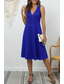cheap Cocktail Dress-Women&#039;s Midi Dress Party Dress Cocktail Dress Fashion Party Birthday Date Regular Fit Plain Sleeveless V Neck Black Wine Blue Dark Green Summer