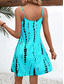 preiswerte Kunst &amp; Design Kleider-Damen Minikleid A Linie Kleid Unterkleid Schulterfreies Kleid Urlaub Lässig Urlaub Täglich Normale Passform Grafik Geometrisch Batik Ärmellos V Ausschnitt Himmelblau Sommer