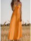 economico Vestito Semplice-Abito Maxi da Donna Abito Estivo Abito A-Line Abito Scivoloso Vacanza Casual Vacanza Quotidiana Spiaggia Regolare Fit Colore Solido Grafico Semplice Senza Maniche Collo a V Nero Bianco Giallo Vino