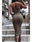 cheap White Graduation Dresses-Women&#039;s Midi Dress White Dress Graduation Dress Bodycon Fashion Outdoor Birthday Date Regular Fit Plain Sleeveless Strapless Black White Army Green Red Summer